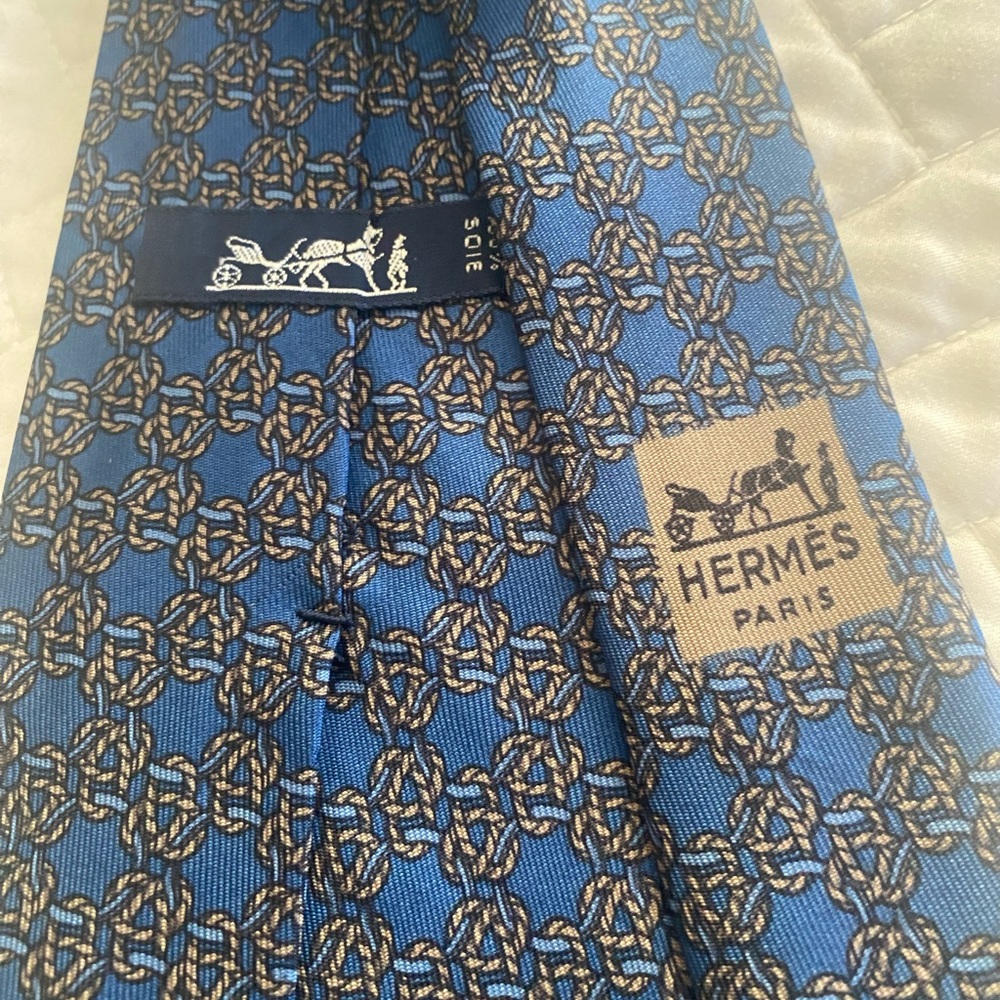 Hermes men’s silk necktie